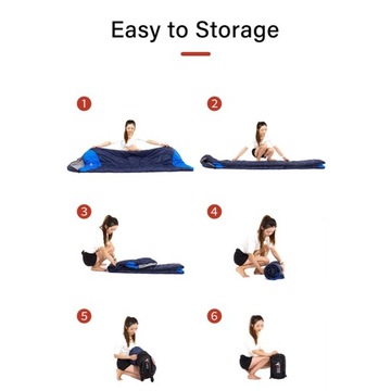 Водонепроницаемый уличный спальный мешок темно-синего цвета 1,35 кг