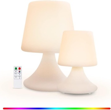 LAMPKA NOCNA LEDOWA BIAŁA KOLORY PILOT WODOODPORNA BEZPRZEWODOWA