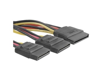Adapter zasilania Serial ATA SATA żeński rozdzielacz x2 żeński 0,2m Qoltec