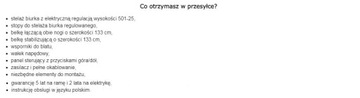 Электрическая рама для регулируемого стола 133х62см.