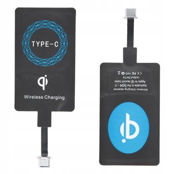 2 SZT. ADAPTER QI ŁADOWANIA INDUKCYJNEGO TYP-C