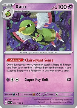 Pokemon PAR Rare Xatu #072