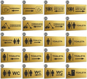 ДВЕРНАЯ ТАБЛИЧКА ДЛЯ Унитаза Информационная табличка из нержавеющей стали ЗОЛОТО ЛЮБАЯ ИНСТРУКЦИЯ