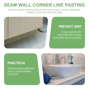 Уплотнительная лента для ванны Клей для наклейки на швы ванны