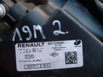 DACIA SANDERO 3 III 20- SVĚTLO PRAVÁ PŘEDNÍ LED 260107920R