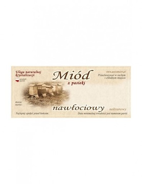 Paczka etykiet na miód nawłociowy 116x50 (100szt)