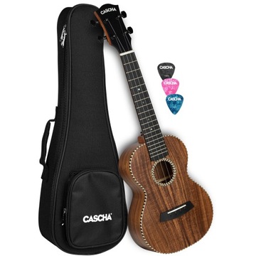 Cascha HH 2310 Acacia All Solid Ukulele Koncertowe+SAMOUCZEK