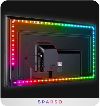 Светодиодная лента 3M RGB USB 5050 с подсветкой для светодиодов телевизора, набор приложений для дистанционного управления