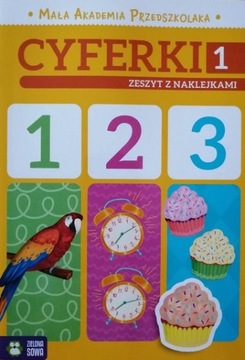 MAŁA AKADEMIA PRZEDSZKOLAKA CYFERKI 1 Z NAKLEJKAMI