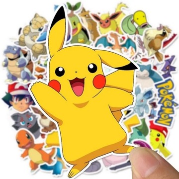 Наклейки POKEMON Pikachu, 100 шт., новые, большие, ДЛЯ НАСТЕННОГО НОУТБУКА, ПЛАНШЕТА и т. д.