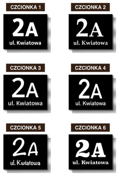 tabliczka tablica ADRESOWA numer domu 25x25 alu.