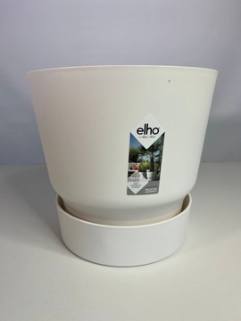 ELHO GREENVILLE ROUND 30 НАРУЖНЫЙ ЦВЕТОЧНЫЙ ГОРШОК, БЕЛЫЙ