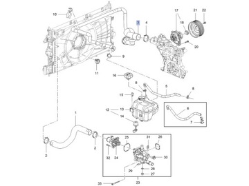 ШЛАНГ РАДИАТОРА OE OPEL INSIGNIA A 1.6 1.8