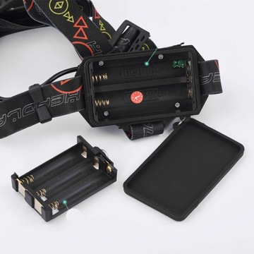 Latarka czołowa 2 x XM-L T6 ZOOM x 2 czołówka USB LC11