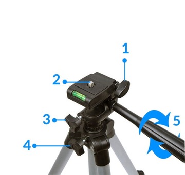 ЛЕГКИЙ ШТАТИВ 110 см, ЧЕХОЛ С 3D-УРОВНЕМ ГОЛОВКИ