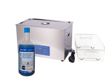 Myjka Ultradźwiękowa 30L + Koncentrat EcoShine 1L | 600W 40KHz + Koszyk