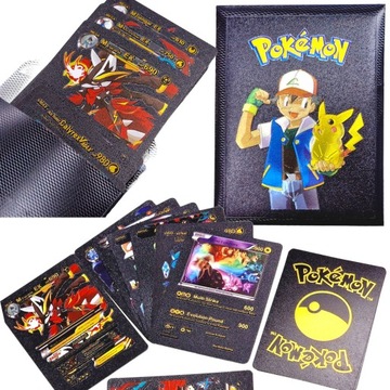 POKEMON KARTY KOLEKCJONERSKIE CZARNE 10 SZT BLACK