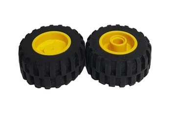 LEGO 2x KOŁO 30285 FELGA ŻÓŁTA 30391 OPONA 30,4x14