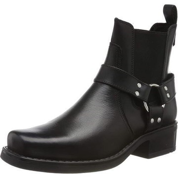 МУЖСКИЕ ЧЕРНЫЕ КОЖАНЫЕ БОТИНКИ WOODLAND 46 1ŻDA