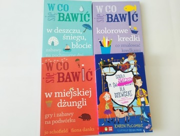 Pakiet 4 książek W co się bawić Szkoła im. św. Zgryzoty dla dziewcząt Sowa