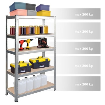 МЕТАЛЛИЧЕСКИЙ СТЕЛЛАЖ для гаража для инструментов 150x75x30 STRONG 1000kg