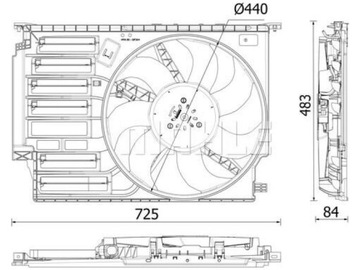 VENTILÁTOR CHLADIČŮ MINI CLUBMAN F54 1.5 2.0 COUNTRYMAN F60