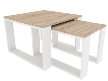 ZESTAW STOLIK KAWOWY ŁAWA 2w1 LOFT DĄB SONOMA