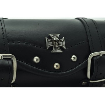 КОЖАНЫЙ ЧЕХОЛ-КАРАНДАШ ДЛЯ МОТОЦИКЛА С КРЕСТОМ ЧЕРЕПА XVZ!