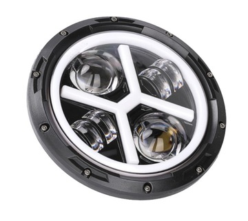СВЕТОДИОДНАЯ КОЛЬЦЕВАЯ ФАРА ДХО МОТОЦИКЛА HARLEY 7 ДЮЙМОВ