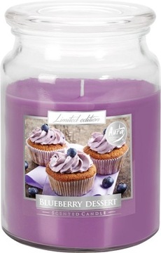 Duża świeca Blueberry dessert z wieczkiem 100h