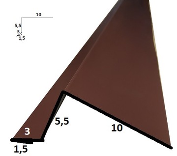 Отделка балкона 3 ral 8017 MAT BROWN, длина 1,95 м