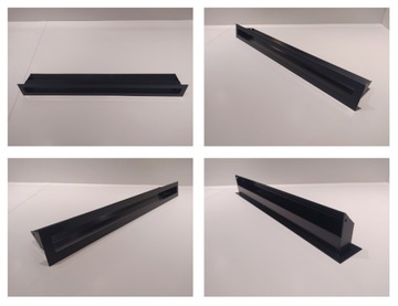 Каминная решетка Luft 60х600 черная, комплект из 3 шт.