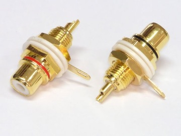 Gniazdo RCA do obudowy izolowane złocone RG38 Vitalco (2szt.)