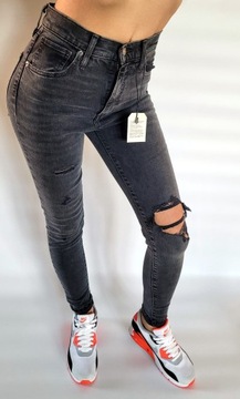 rurki LEVI'S Mile High Super Skinny W31 L30 PREMIUM wysoki stan