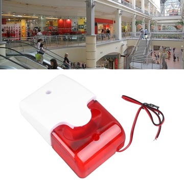 Przewodowy alarm stroboskopowy, migające światło 220 V, sygnał dźwiękowy