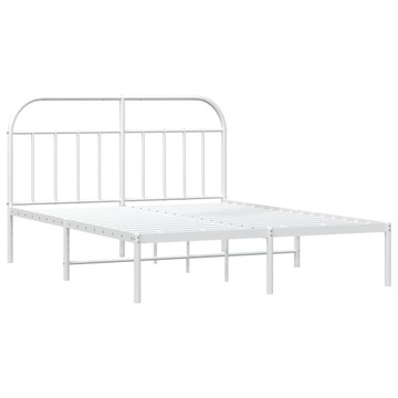 Łóżko podwójne metalowe VidaXL Home 180x200 cm białe