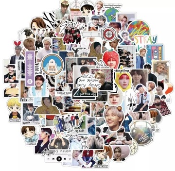 Naklejki stickers STRAY KIDS Boys kpop 15 szt