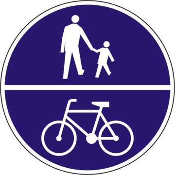 Znak C-13/16 droga dla rowerów i pieszych 60cm 600
