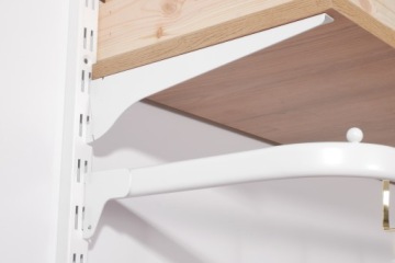 PÓŁKA 60x30cm+ WSPORNIKI WHITE SZYNA UNIVERSAL a1