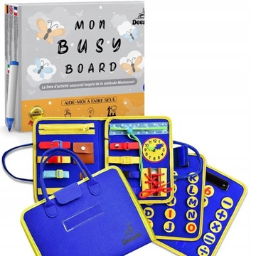 TABLICA MANIPULACYJNA SENSORYCZNA EDUKACYJNA MONTESSORI ZAJĘTOŚCI TRENING