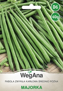 FASOLA Majorka KARŁOWA SZPARAGOWA nasiona 40g