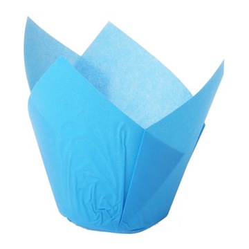 Papilotki tulipany do muffin niebieskie 180 szt.
