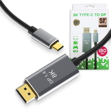 MacBook Cable USB-C DisplayPort 8K 5K 4K 240 Гц