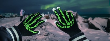 ФЛУОРЕСЦЕНТНЫЕ ПЕРЧАТКИ ДЛЯ СМАРТФОНА С ОТРАЖАЮЩЕЙ СВЯЗЬЮ BONEBODY