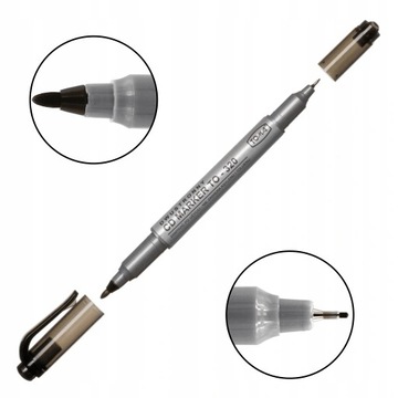 Marker do CD dwustronny czarny foliopis TO-320