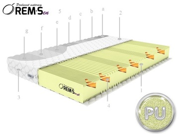Materac 90x180 15cm Aż 30kg/m3 7STREF PokrPIK H4