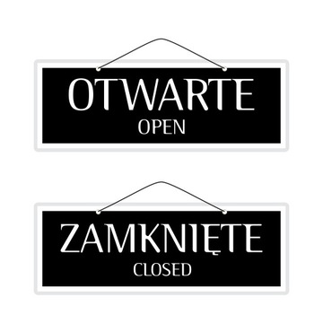 Tabliczka laminowana OTWARTE ZAMKNIĘTE-OPEN/CLOSED