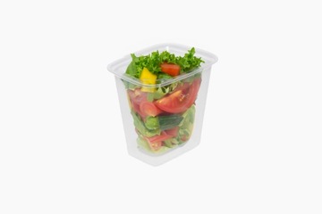 Pojemniki plastikowe na sałatki przeźroczyste prostokątne 500ml - 100szt.