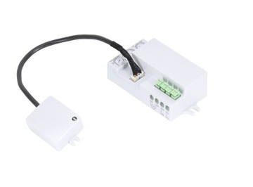 Микроволновой датчик движения с зондом 180°/360°, белый, регулируемый