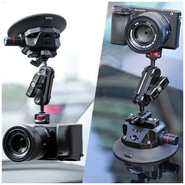 Автомобильный держатель на присоске 4,5 дюйма + Magic Arm + направляющая НАТО + 1/4 + 3/8